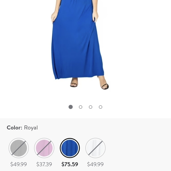 Elegant Blue Maxi Dress - Picture 4 of 4